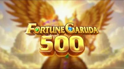 El ave Garuda dorada con las alas extendidas en el banner de Fortune Garuda 500